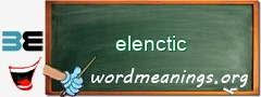 WordMeaning blackboard for elenctic